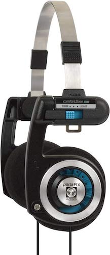 Koss Porta Pro On Ear Headphones with Case, Black / Silver