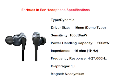 earphone-specifications